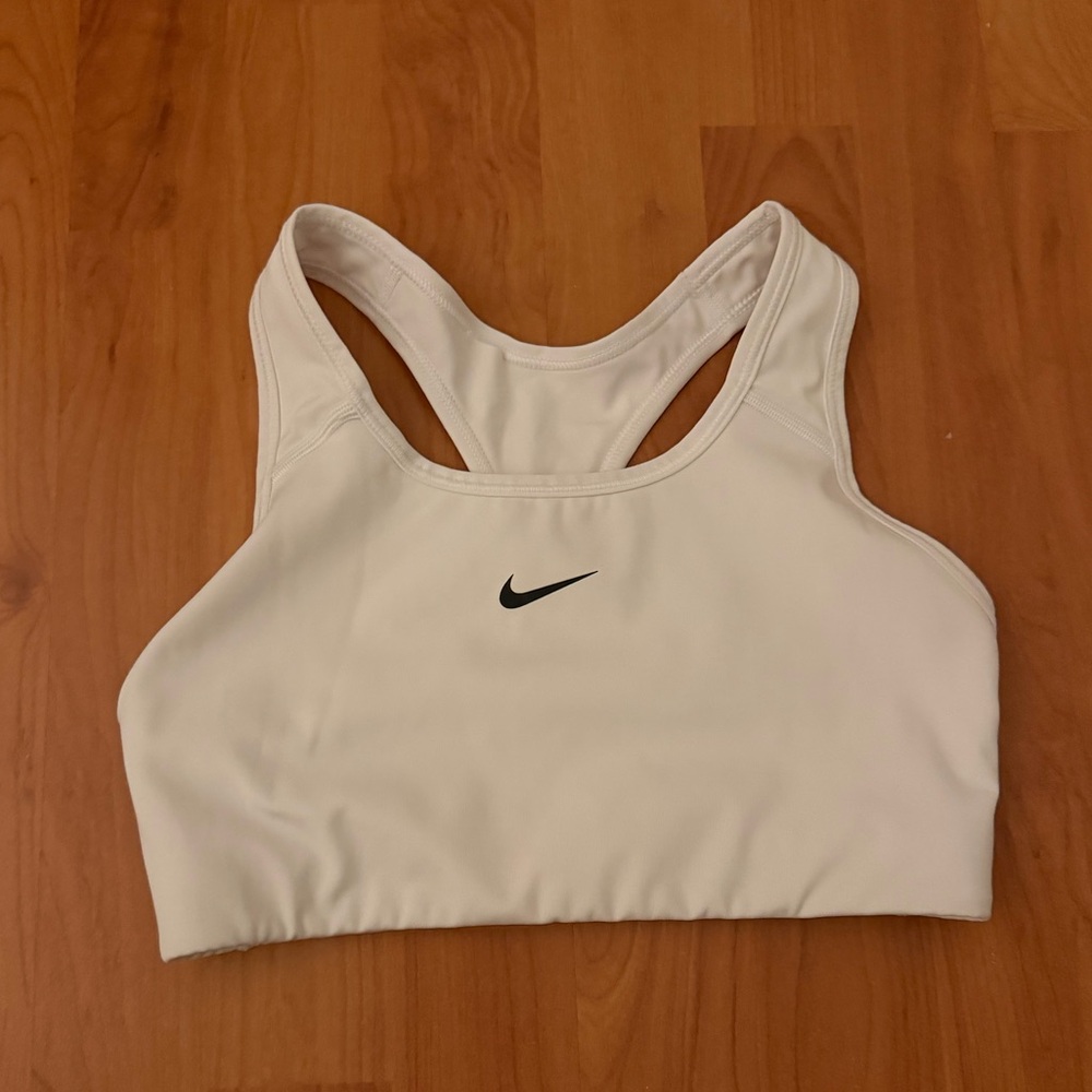 White Nike sports bra